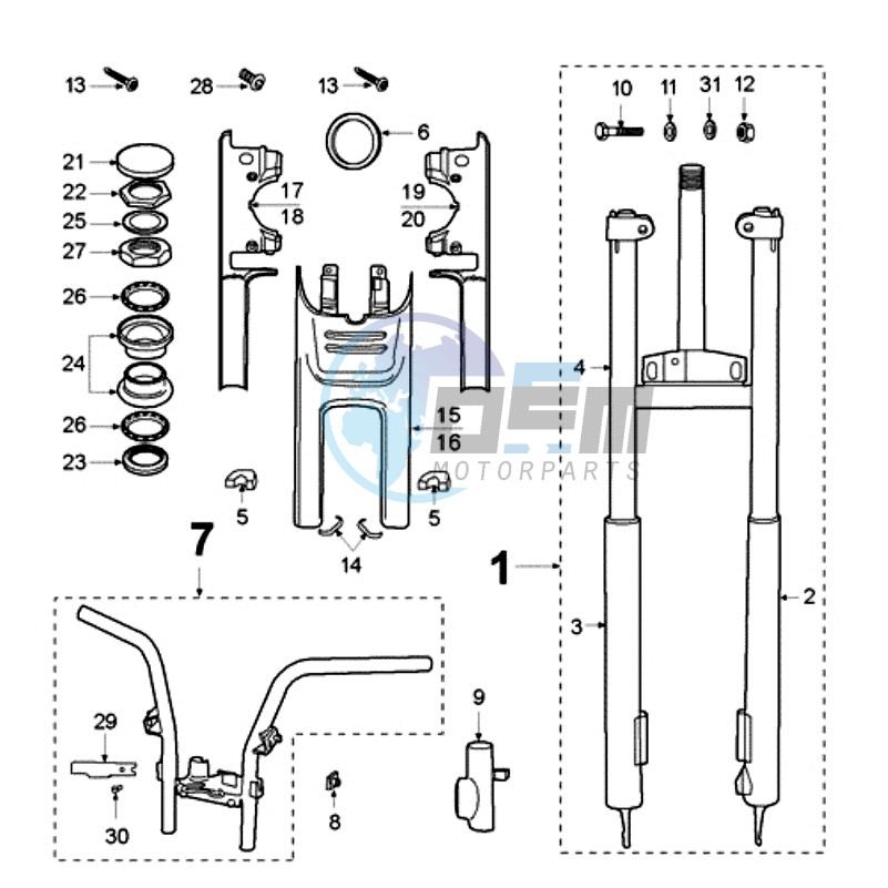 FRONT FORK / STEERINGHEAD