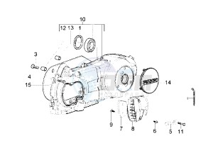 Beverly RST 125 drawing Clutch cover