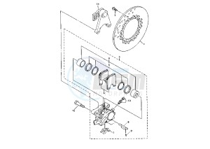 YZF R7 OW02 750 drawing REAR BRAKE CALIPER