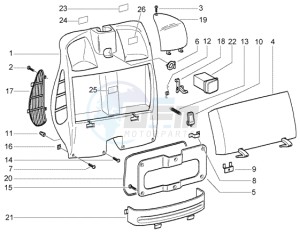 Granturismo 200 L U.S.A. drawing Front top case