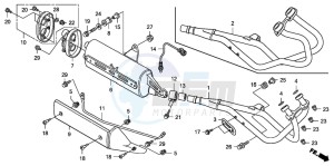 FJS400D SILVER WING drawing EXHAUST MUFFLER