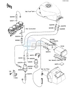 ZX 600 [NINJA 600R] (C3-C7) [NINJA 600R] drawing FUEL EVAPORATIVE SYSTEM