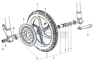 MITO EV 125 drawing FRONT WHEEL