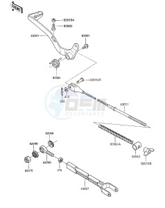 KX 125 C [KX125L] (C1) [KX125L] drawing BRAKE PEDAL_TORQUE LINK