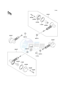 KMX 125 A [KMX 125] (A12-A14) [KMX 125] drawing TURN SIGNALS