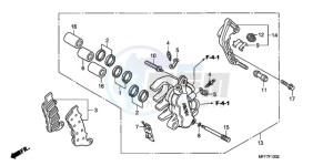 XL700VA9 Europe Direct - (ED / ABS SPC) drawing L. FRONT BRAKE CALIPER (ABS)