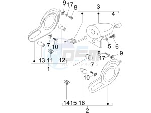 Carnaby 250 4t ie e3 drawing Tail light - Turn signal lamps