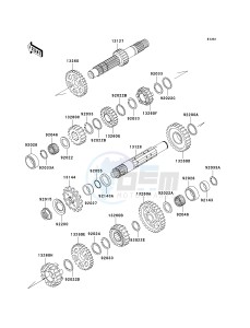 KL 650 A [KLR 650] (A6F-A7F) A7F drawing TRANSMISSION