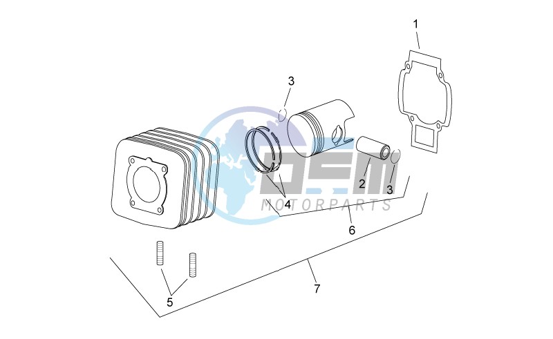 Cylinder with piston