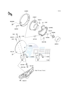 VN 900 B [VULCAN 900 CLASSIC] (6F-9F) B8F drawing HEADLIGHT-- S- --- B6F - B8F- -