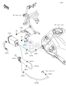 VERSYS 650 ABS KLE650FHFA XX (EU ME A(FRICA) drawing Fuel Evaporative System