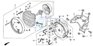 CBF500A drawing HEADLIGHT