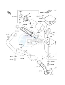 KVF 400 A [PRAIRIE 400 4X4] (A2) [PRAIRIE 400 4X4] drawing AIR CLEANER