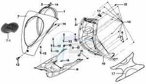 MIO 50 drawing FRONT FENDER / FRONT FORK/ CENTRAL STAND