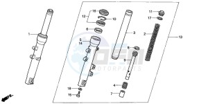 NES150 125 drawing FRONT FORK