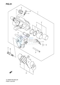 VL1500 (E3-E28) drawing FRONT CALIPER