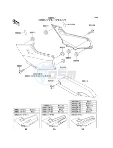 EX 250 F [NINJA 250R] (F15-F19) [NINJA 250R] drawing SIDE COVERS_CHAIN COVER