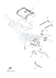 YZ250 (1SST) drawing HANDLE SWITCH & LEVER