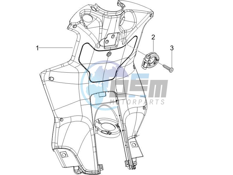 Front glove-box - Knee-guard panel