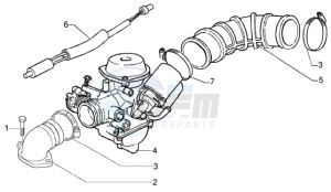 LX 50 4T drawing Carburettor inlet