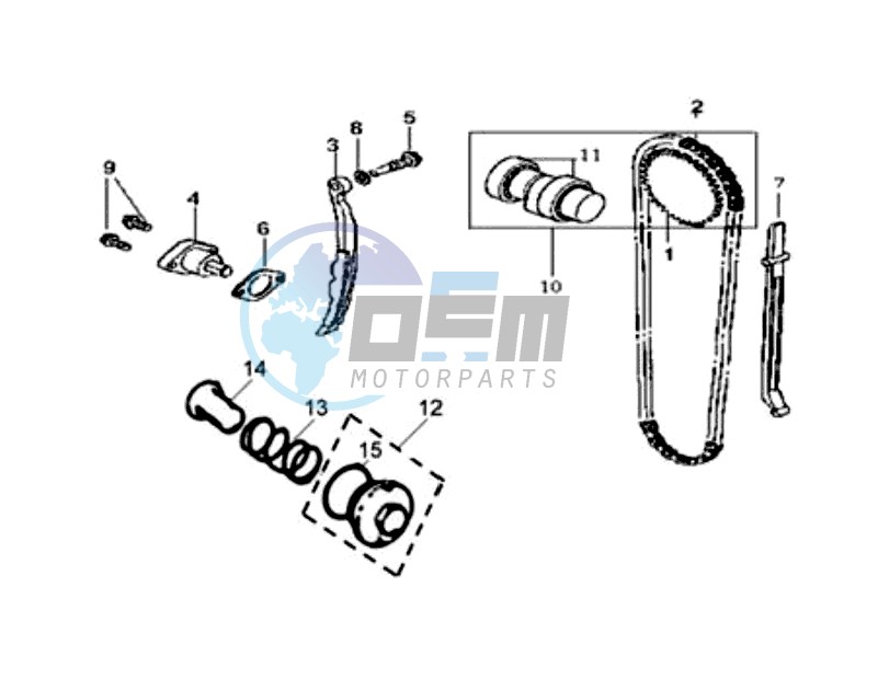 CHAIN / CHAIN TENSIONER / CHAIN GUIDE