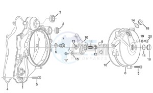 RX 125 (eng. 122cc) drawing Clutch cover