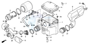 TRX400FA FOURTRAX AT drawing AIR CLEANER