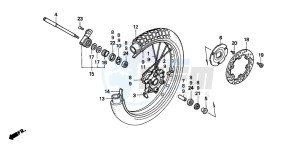 FX650 drawing FRONT WHEEL