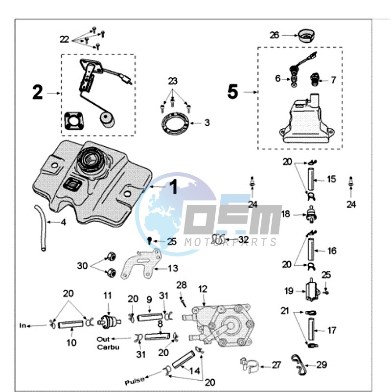 TANK AND FUEL PUMP