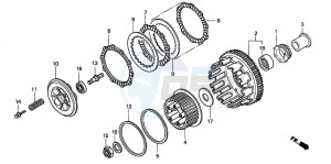 CBR600FR drawing CLUTCH (CBR600F4/FS/FR)