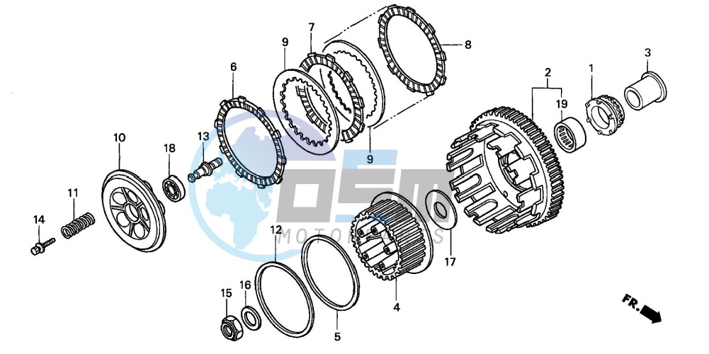 CLUTCH (CBR600F4/FS/FR)