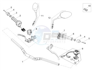 TUONO 1100 V4 RR E4 ABS (NAFTA) drawing Handlebar - Controls