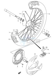 RM250 (E3-E28) drawing FRONT WHEEL (MODEL K1 K2 K3 K4)