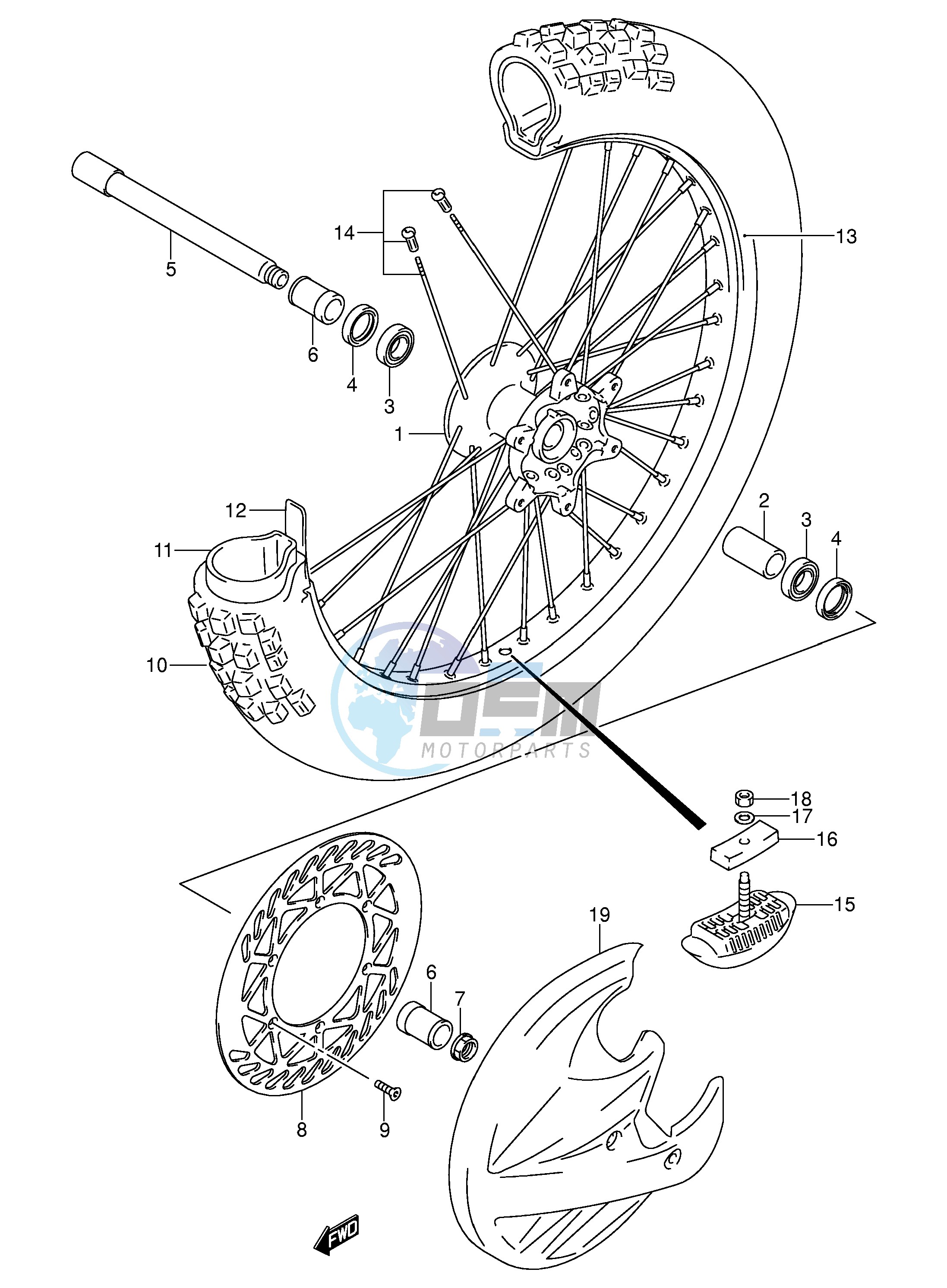 FRONT WHEEL (MODEL K1 K2 K3 K4)