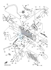 XJ6SA 600 DIVERSION (S-TYPE, ABS) (36DE 36DG) drawing RADIATOR & HOSE