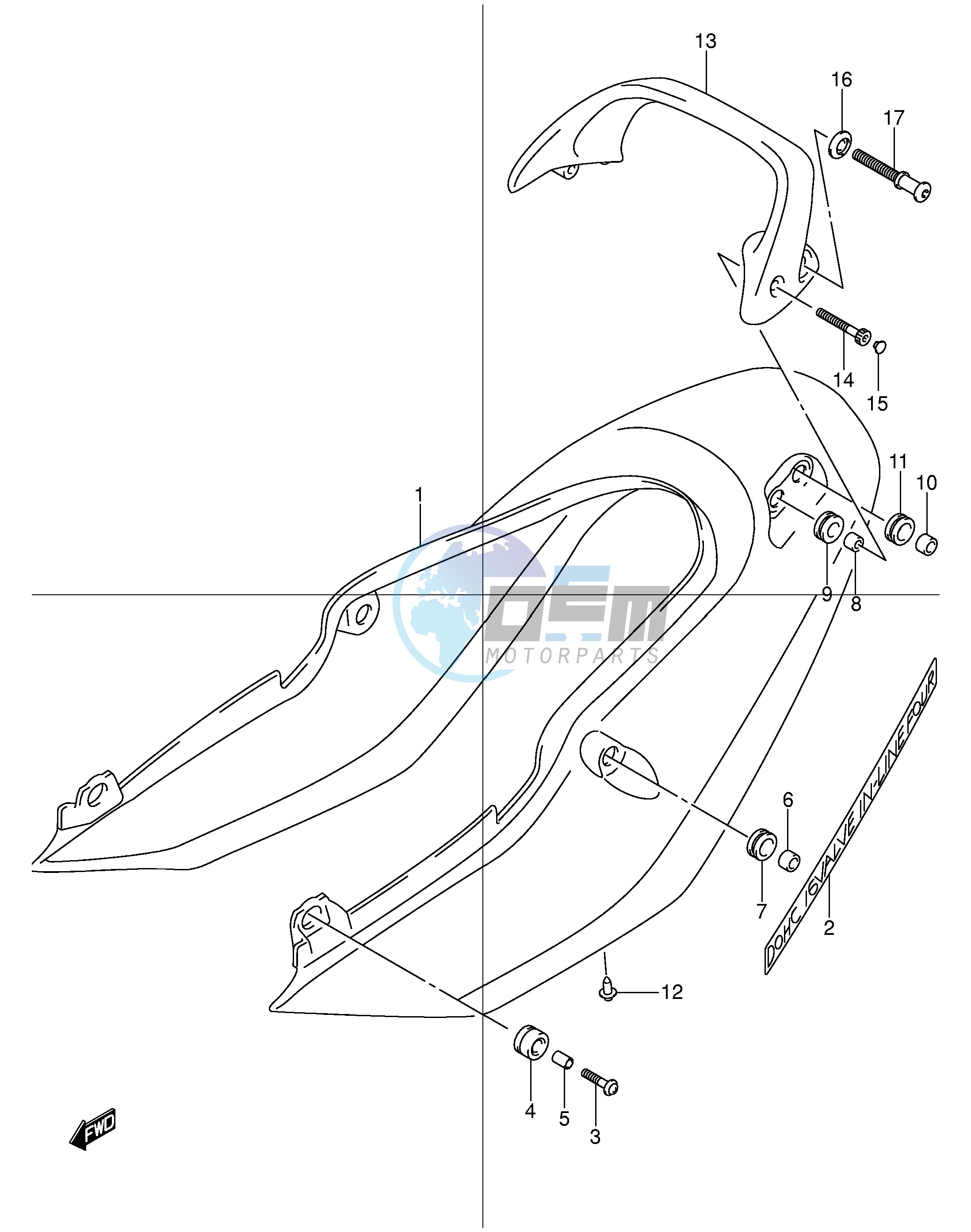 SEAT TAIL COVER (GSF600SY SUY)