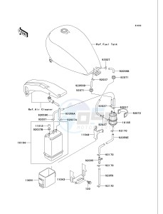 VN 750 A [VULCAN 750] (A15-A19) [VULCAN 750] drawing FUEL EVAPORATIVE SYSTEM -- CA- -