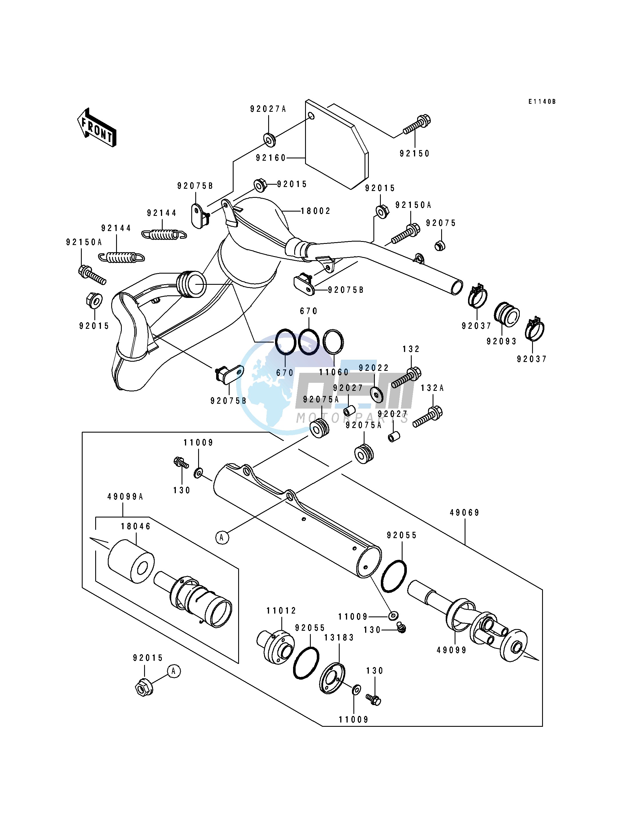 MUFFLER-- KDX200-E3- -