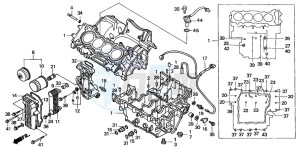 CB600F CB600F drawing CRANKCASE