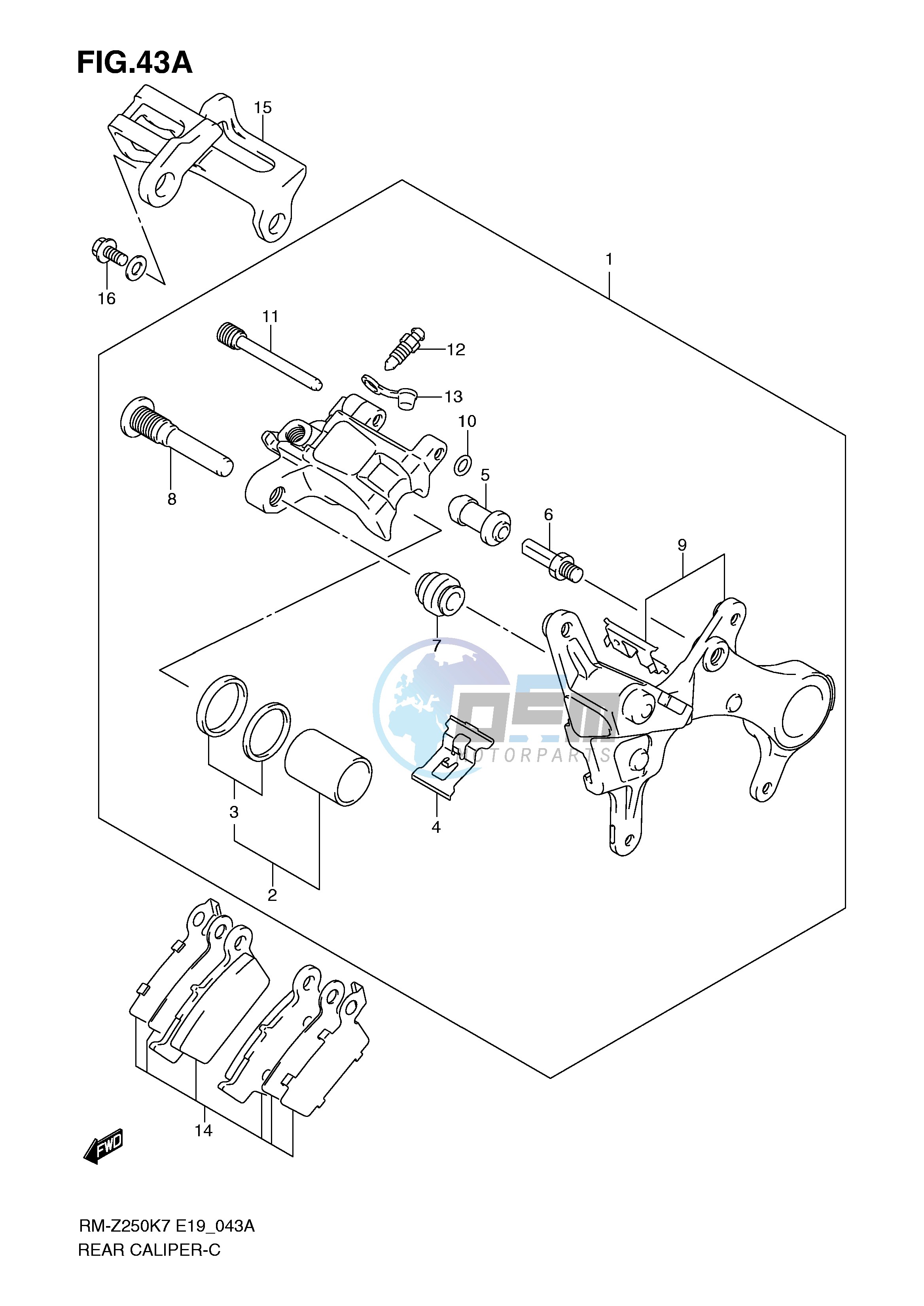 REAR CALIPER (MODEL K8 K9)