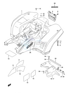 LT-A500XP Z drawing REAR FENDER (LT-A500XPZL2 P17)