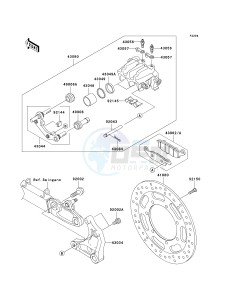 VN 1600 D [VULCAN 1600 NOMAD] (D6F-D8FA) D8FA drawing REAR BRAKE