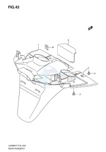 UH200 BURGMAN EU-UK drawing REAR FENDER