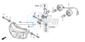 TRX300EX SPORTRAX 300EX drawing HEADLIGHT (TRX300EX'07,'08)