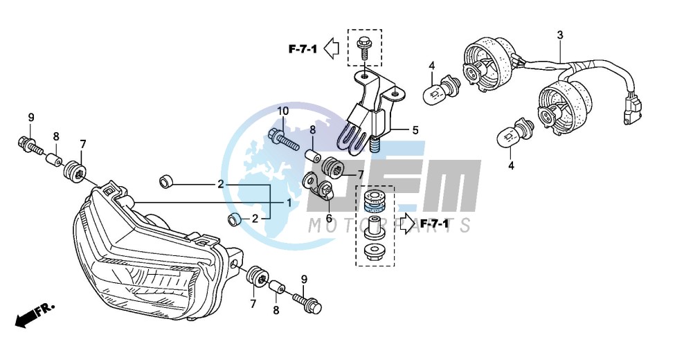 HEADLIGHT (TRX300EX'07,'08)