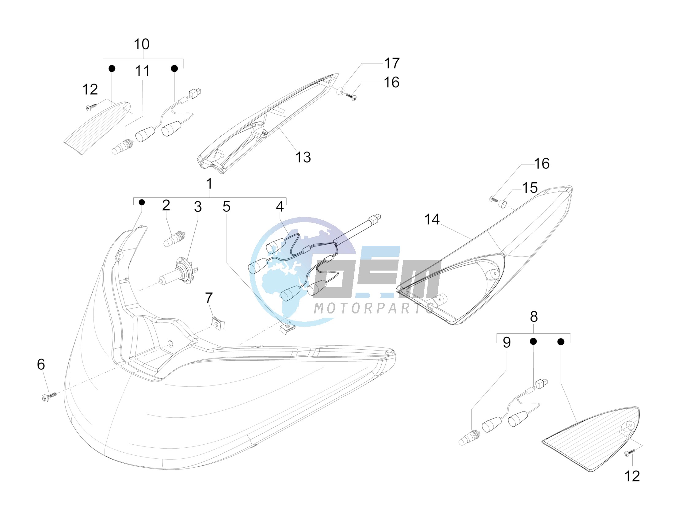 Front headlamps - Turn signal lamps