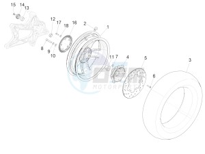 GTS 150 SUPER 4T 3V IE ABS E4 (EMEA) drawing Rear wheel