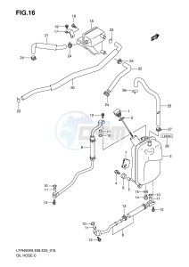 LT-R450 (E28-E33) drawing OIL HOSE