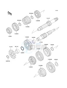 KX 125 L (L4) drawing TRANSMISSION