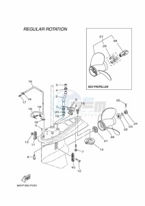 F115AETX drawing PROPELLER-HOUSING-AND-TRANSMISSION-2